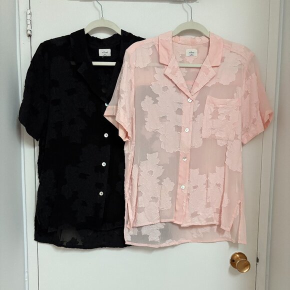 Aritzia Wilfred Set of 2 Atticus button up blouse XXS - Picture 2 of 12